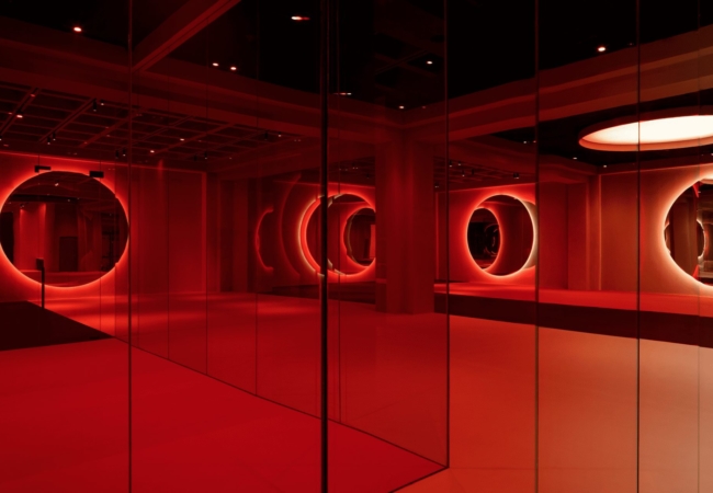 Red Hot: VSHD Design fuse brutalism and cosmic lighting at The Spring Warehouse Gym