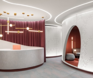 Smooth curves and cocoon-like pods at Silk Road office