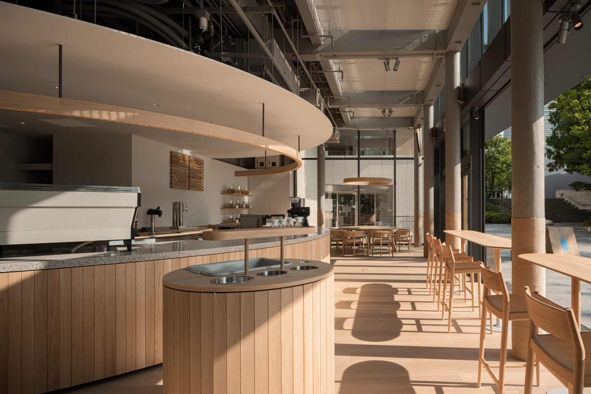 Blue Bottle Coffee Yokohama retails its bespoke, Norm Architects-designed furniture