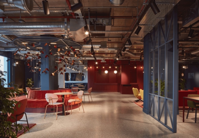 Trifle* adds unexpected pops of colour to interiors of coworking space in East London