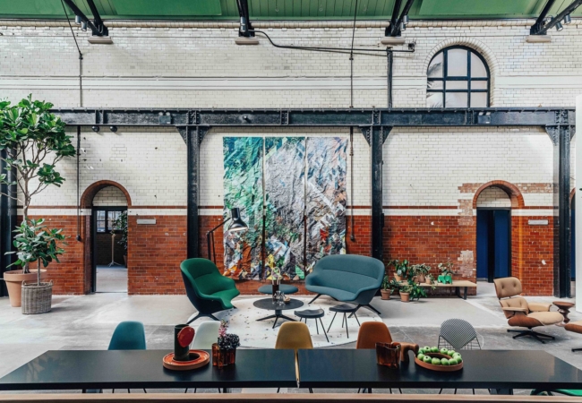 Vitra open their flagship UK Showroom in the historic London Tramshed building