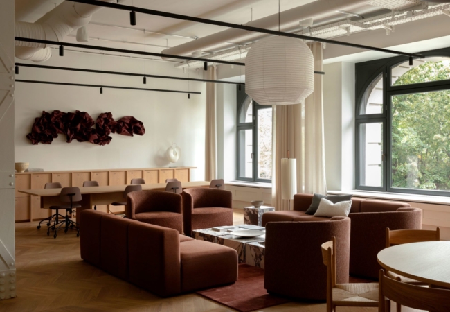 Copenhagen-based Norm Architects design TOG's forward-thinking workspace in Berlin