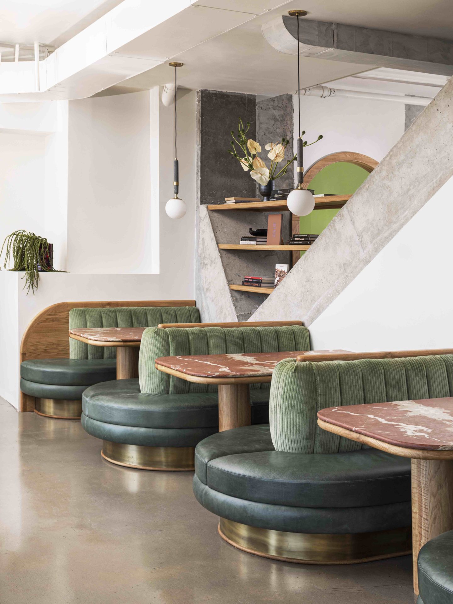 Banquette seating area