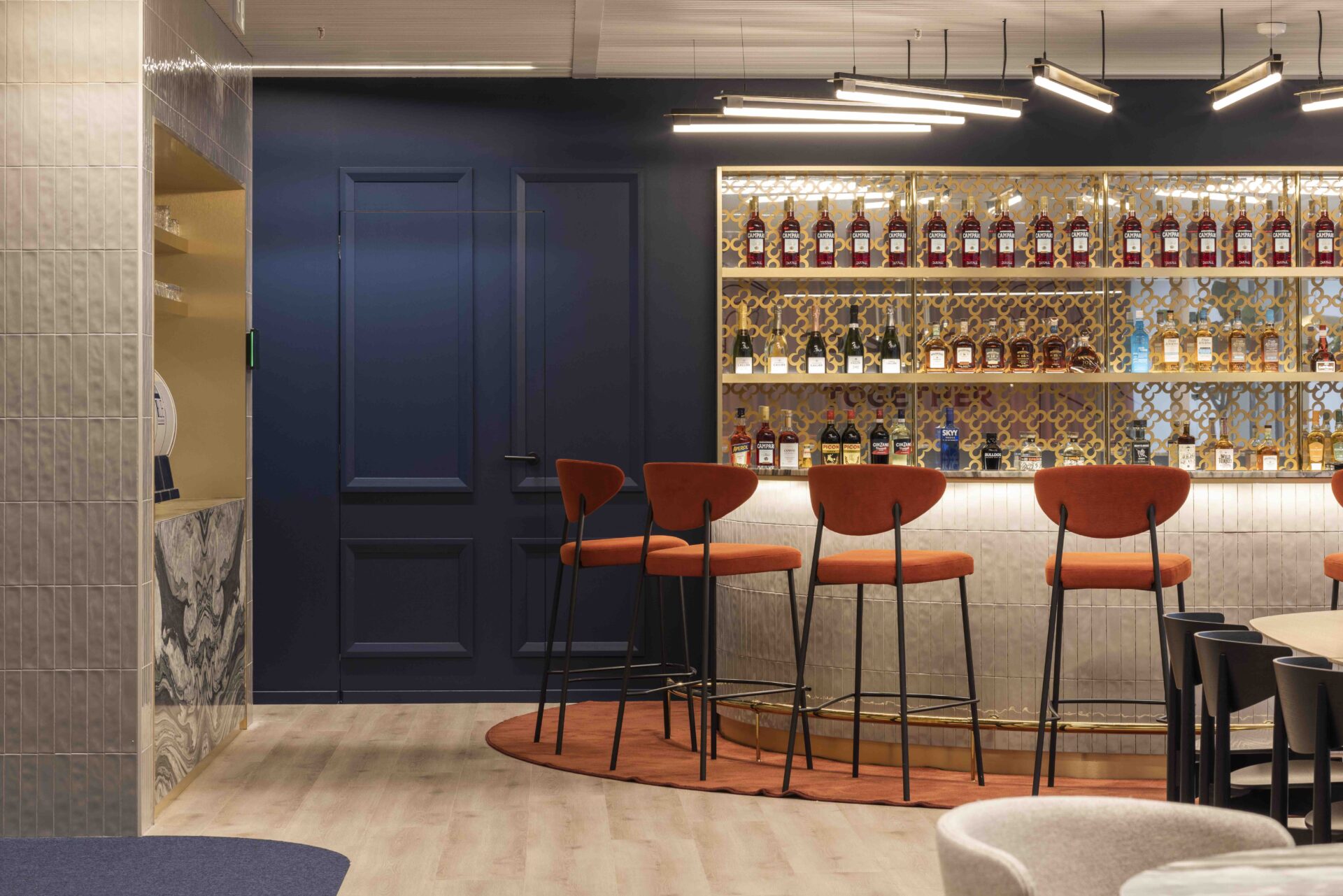 The Campari HQ in Brussels built around an aperitivo bar