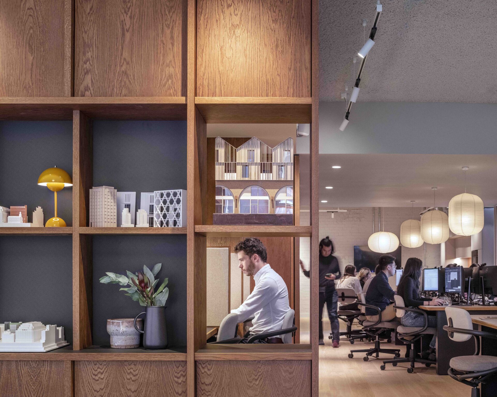 Timber shelving unit