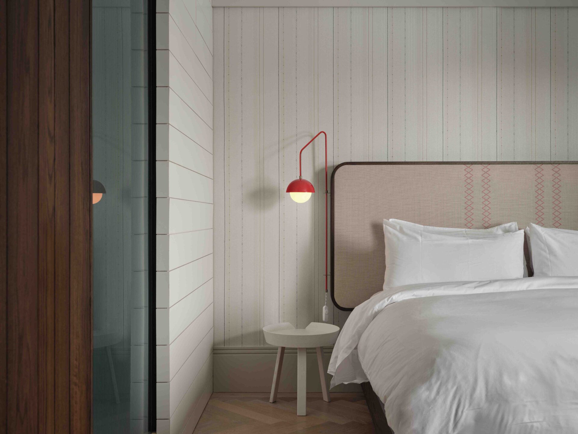 Royal Hotel Bedroom with red light