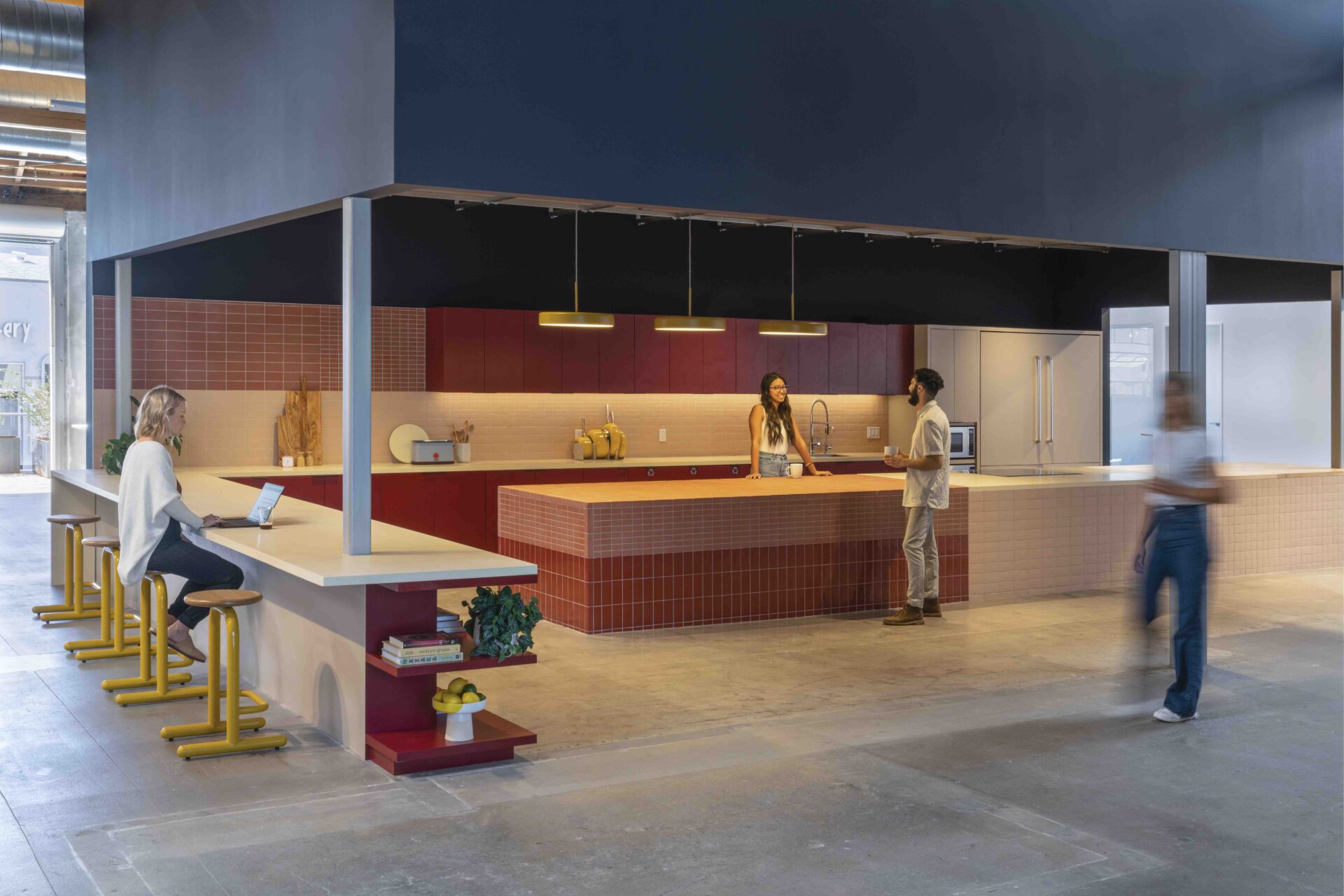 Chow Now Kitchen Area red
